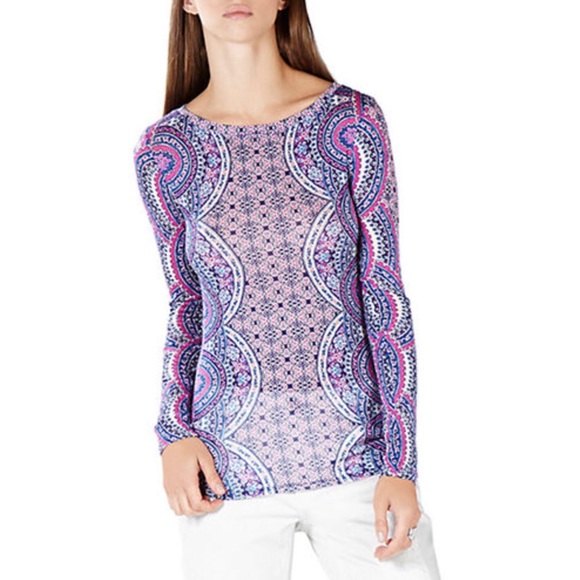 BCBGMaxAzria Tops - BCBG Wylie Top in Fuschia Combo